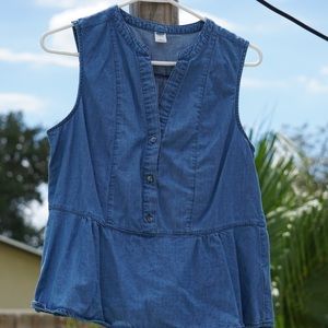 Old Navy Jean Button Up Dress Shirt